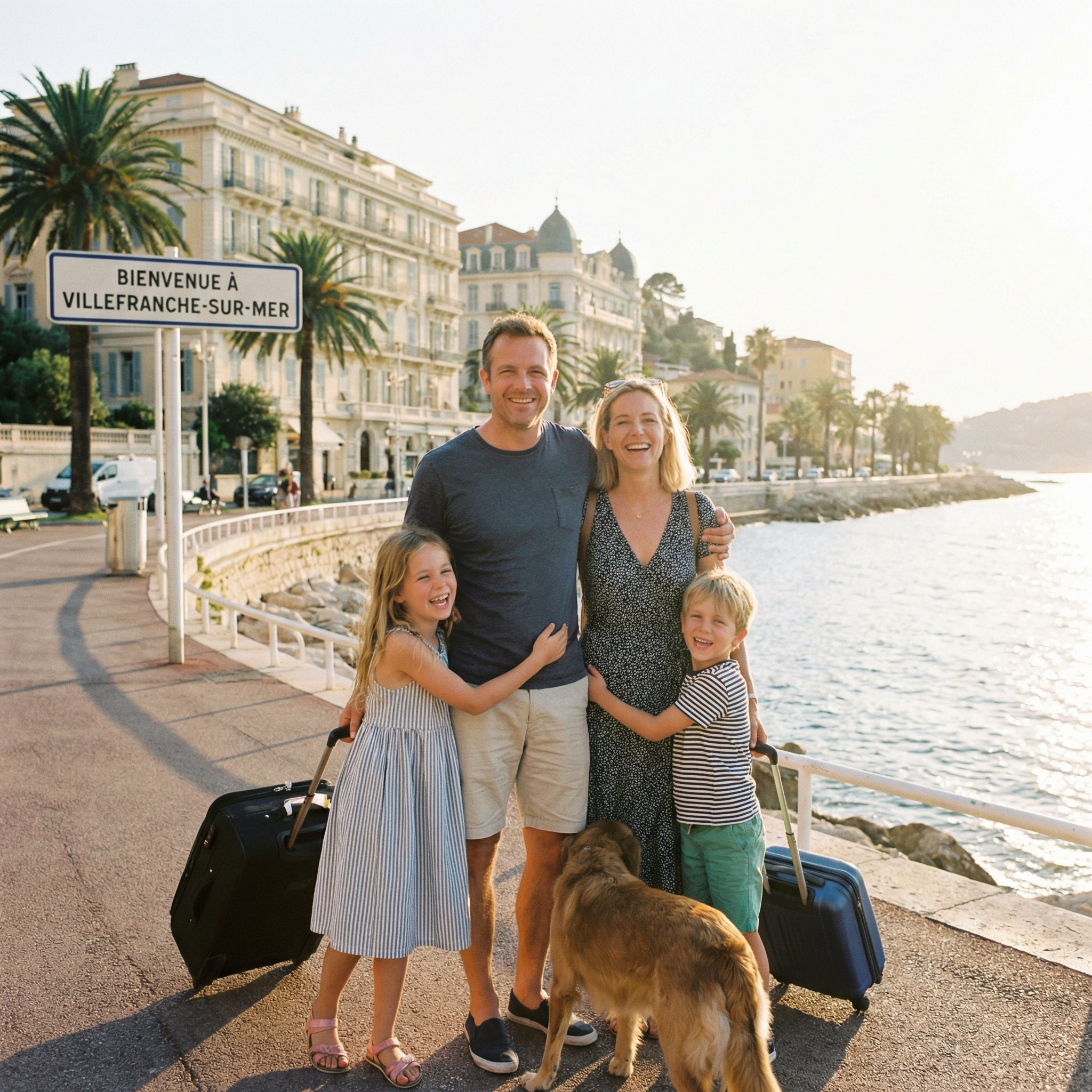Famille installée à Villefranche-sur-Mer sur la Côte d’Azur